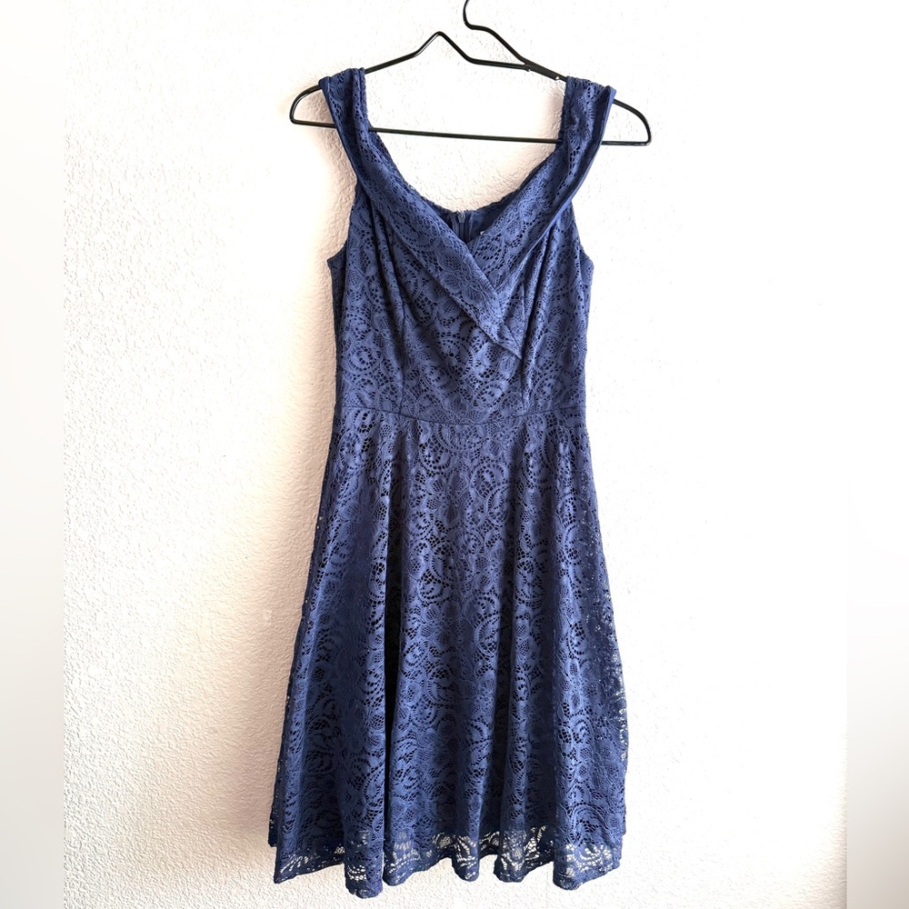 Navy Laced Dress